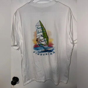 Tommy Bahama fin surfing t-shirt short sleeve cotton size medium #1094